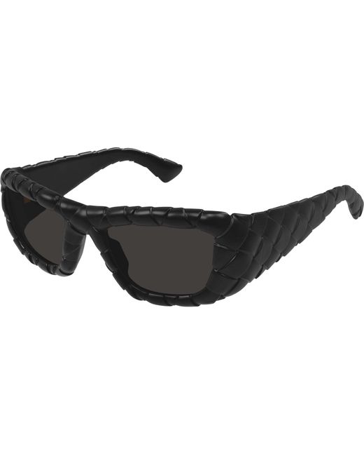 Bottega Veneta Black Eyewear Panthos Frame Sunglasses