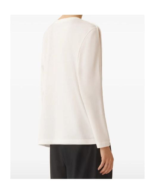 Fabiana Filippi White Long-Sleeved T-Shirt