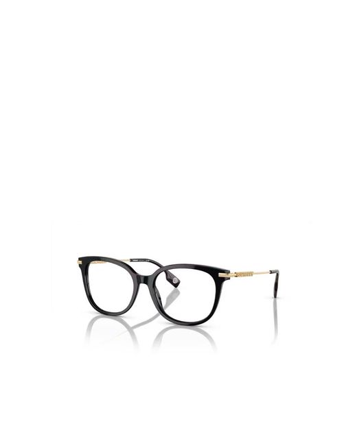 Burberry White Eyewear Round Frame Glasses