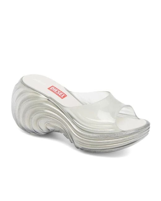 DIESEL Gray X Melissa Quantum Platform Sandals