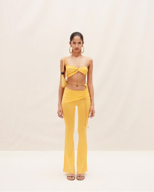 Jacquemus Yellow Le Pantalon Espelho Skirt Trousers
