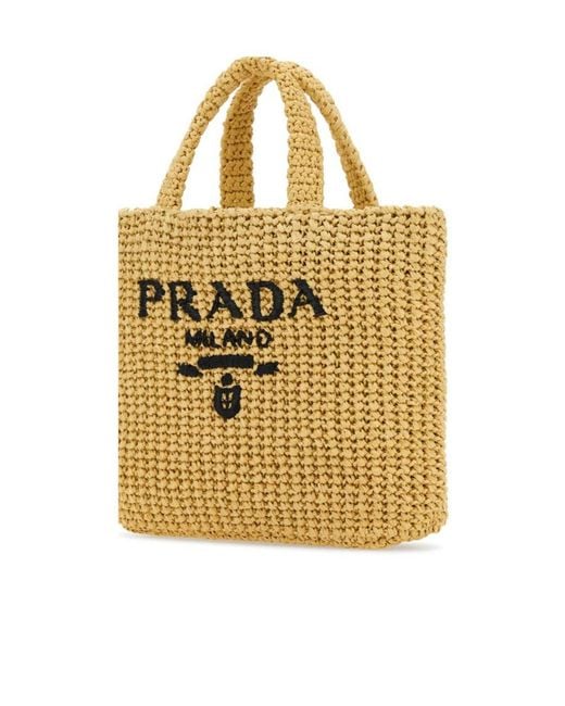 Prada Metallic Logo Handbag