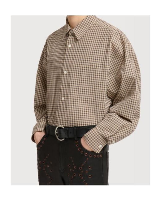 Marni Natural Shirt With Micro-Check for men