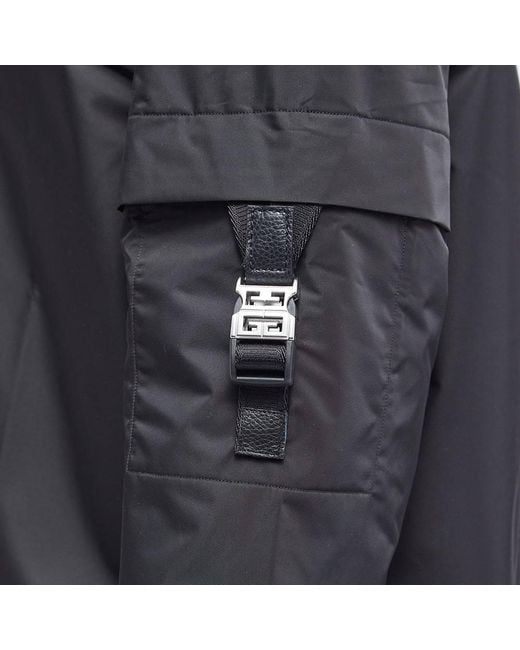 Givenchy Black 4G Buckled Pocket Overshirt for men
