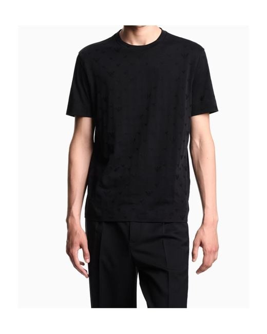 Emporio Armani Black Crew-Neck T-Shirt for men