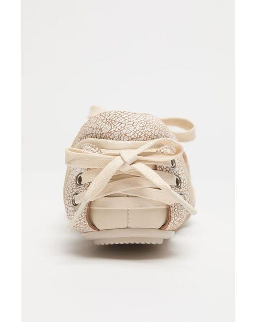 Acne White Strap Leather Shoes