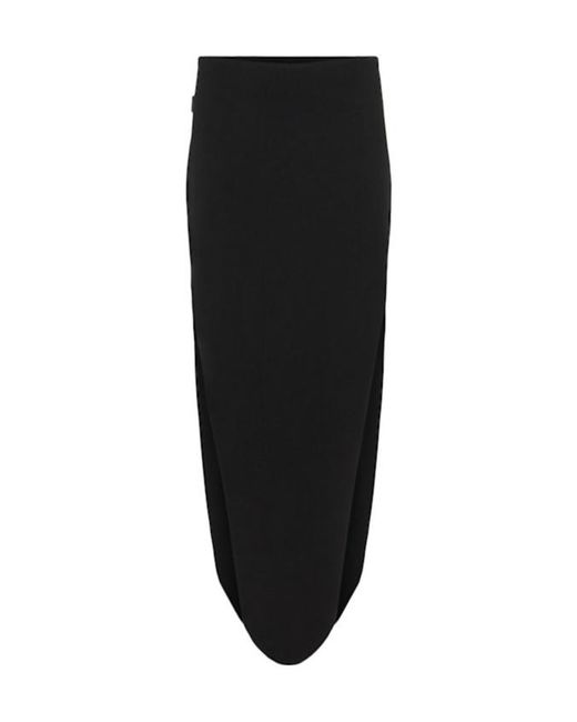 Jean Paul Gaultier Black Asymmetrical Rounded Hem Nylon Skirt