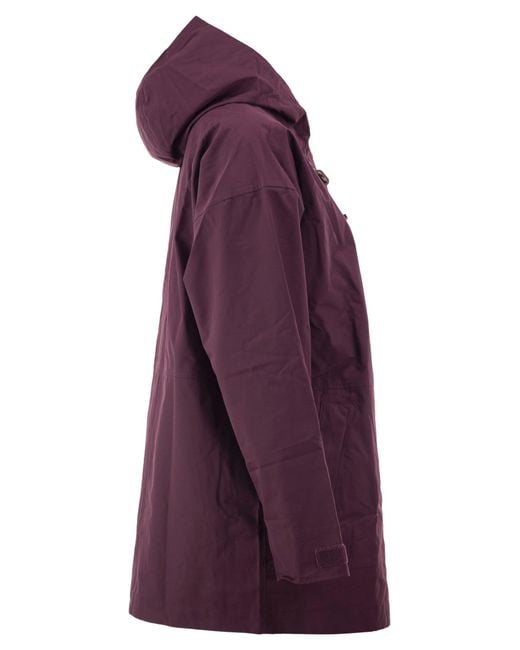 Patagonia Purple Recycled Nylon Hooded Parka