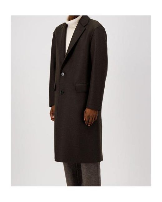 Harris Wharf London Black Two-Button Wool Coat for men