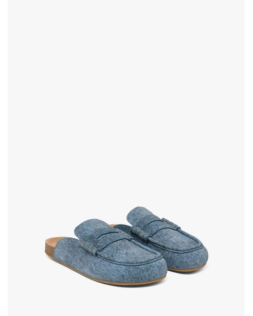 J.W. Anderson Blue Stitched Mules