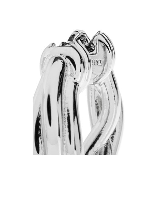 Jil Sander White Multi-Layer Earring for men