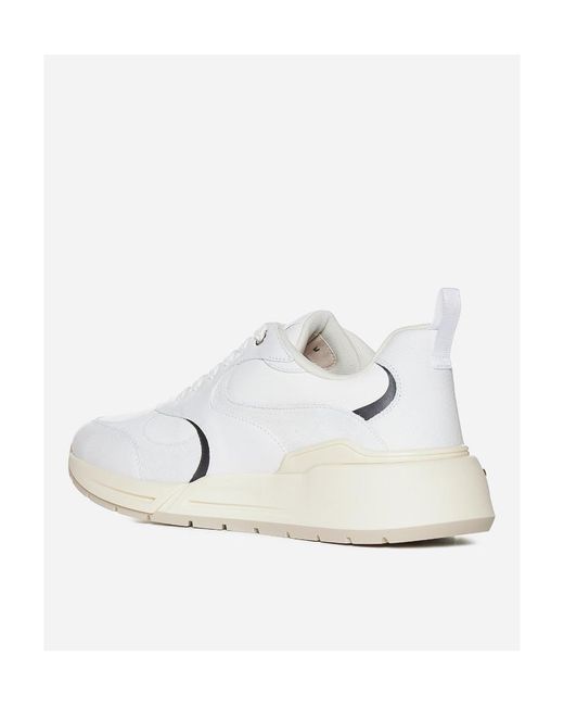 Ferragamo White Logo Sports Shoes for men