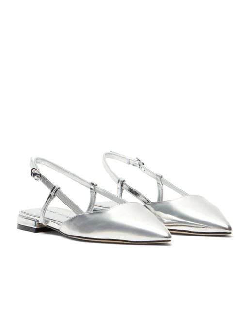 Stuart Weitzman White Vinnie Slingback