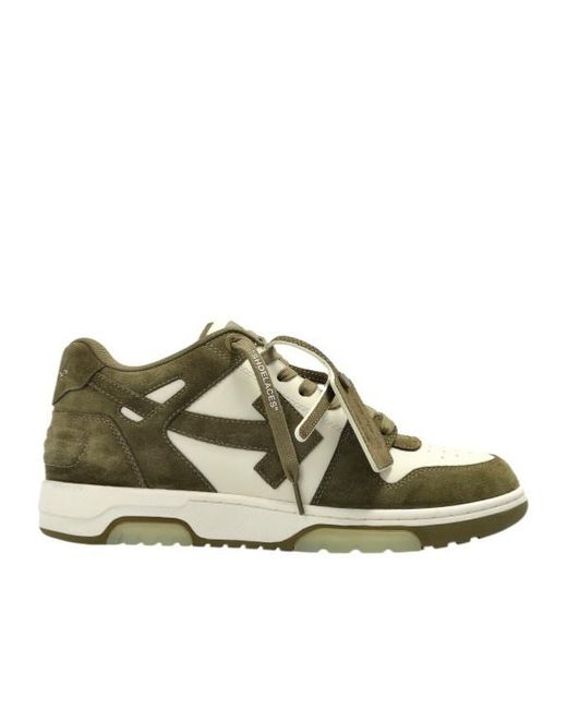 Off-White c/o Virgil Abloh Green Out Of Office Lace-Up Sneakers for men