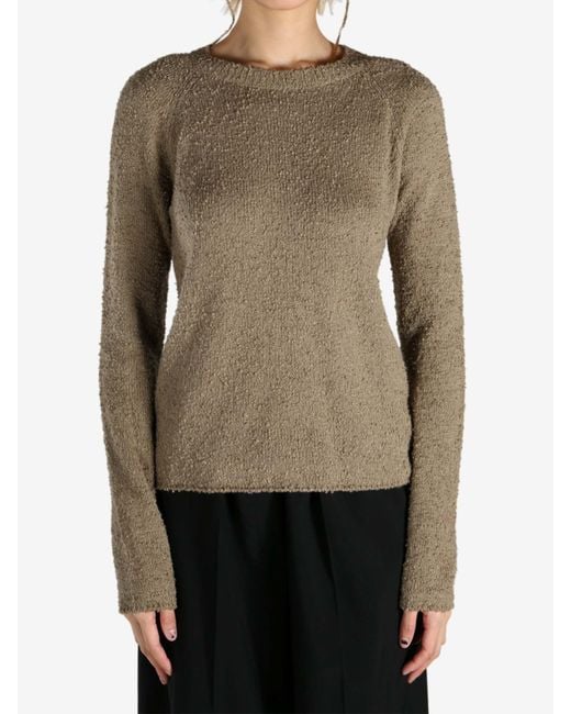 The Row Brown Kathy Crewneck Knitted Jumper