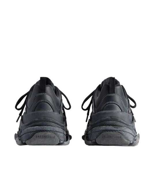 Balenciaga Blue Triple S Sporty Lace-Up Sneakers for men