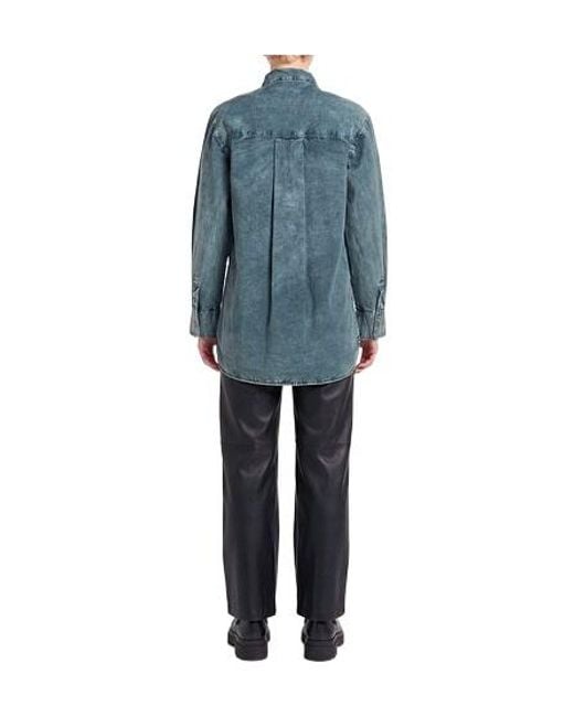Ganni Blue Classic Denim Shirt