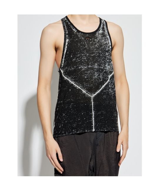 DIESEL Black K-Rick-O Knit Tank Top for men