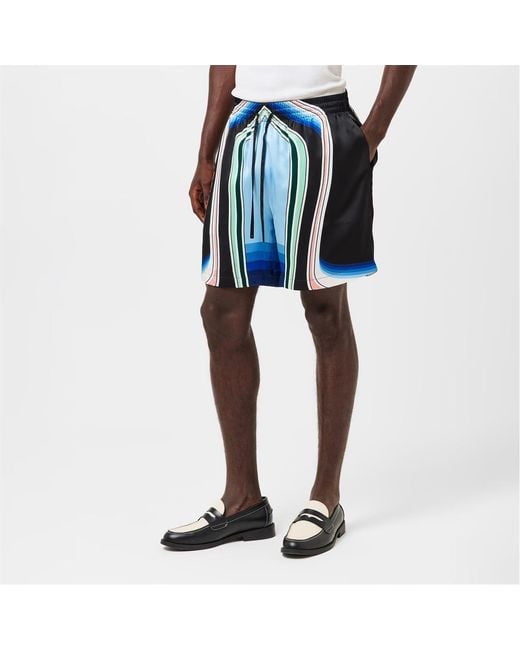 Casablanca Blue Elastic Waist Shorts for men