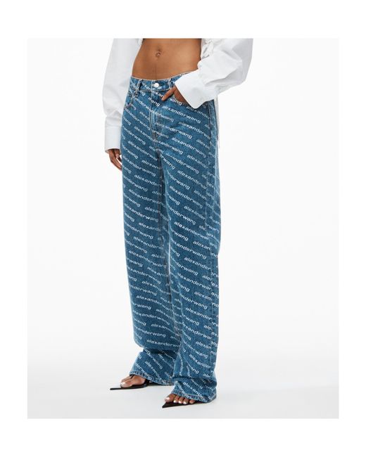 Alexander Wang Blue Ez Mid Rise Jeans