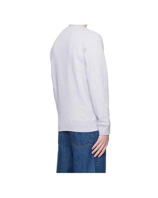 Maison Kitsuné Blue Long-Sleeved Sweatshirt for men