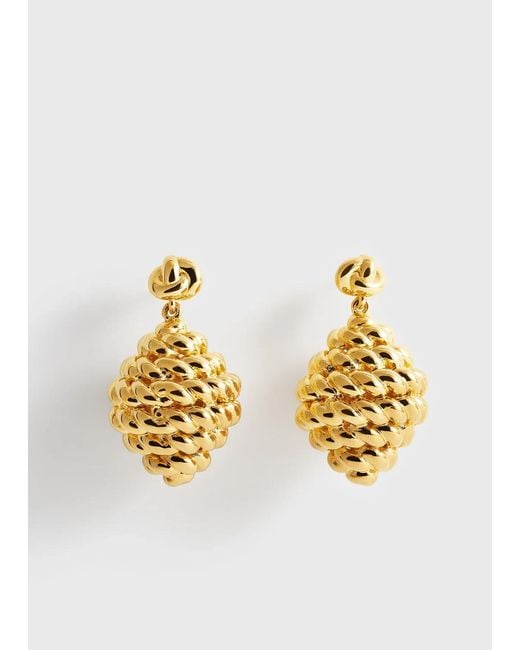 Totême Metallic Rope Drop Earrings