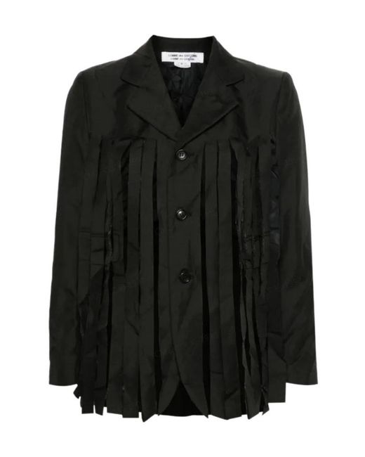 Comme des Garçons Black Fringe Detail Blazer