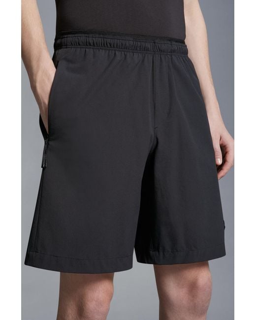 Moncler Black High Waist Shorts for men
