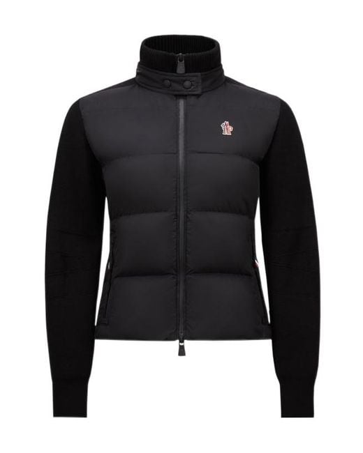 Moncler Black Grenoble Padded Knit Cardigan
