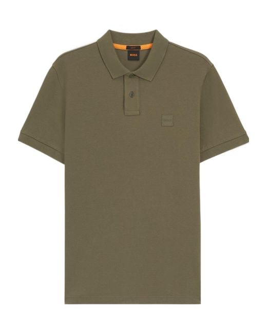 Boss Green Logo-Plaque Polo Shirt for men