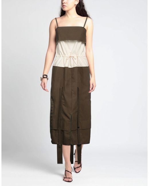 Maison Margiela Natural Sleeveless Flared Dress