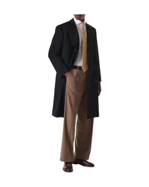 Canali Black Wool And Cashmere Overcoat for men