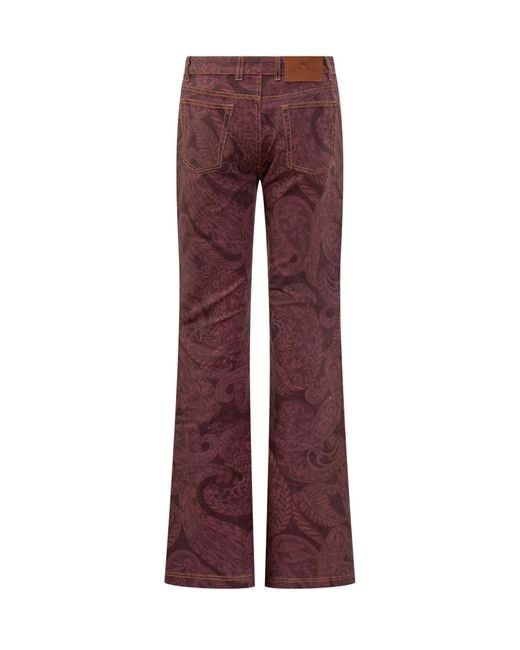 Etro Printed Flared Jeans