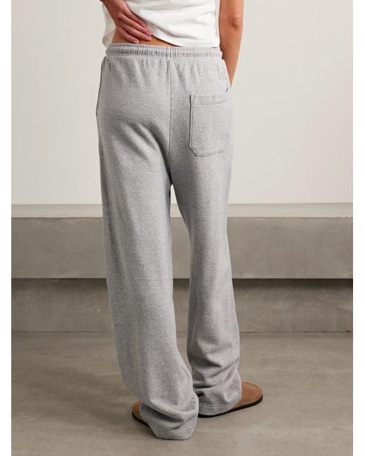 The Elder Statesman Gray Daily Wide-Leg Sweatpants