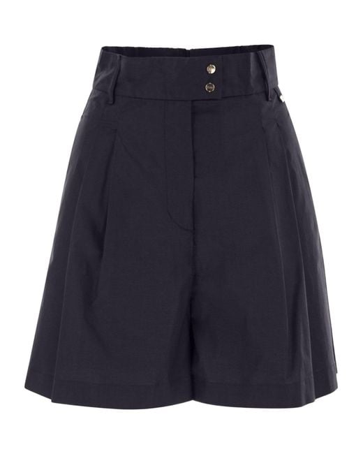 Herno Blue Elasticity Bermuda Shorts