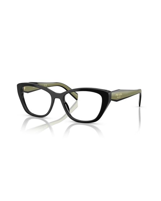 Prada White Eyewear Cat-Eye Glasses