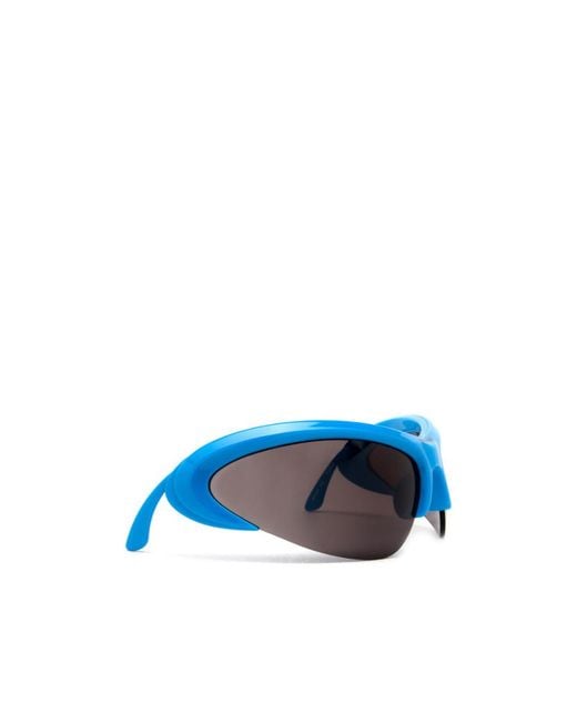 Balenciaga Blue Eyewear Wire Cat Sunglasses for men
