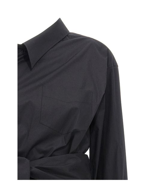 Moschino Blue One-Shoulder Shirt
