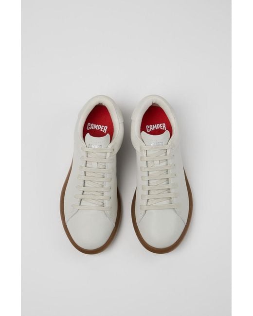 Camper White Round-Toe Sneakers