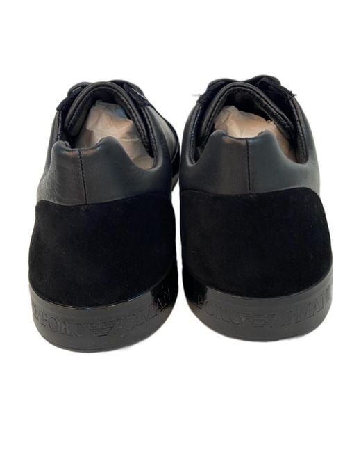 Emporio Armani Blue Logo Casual Sneakers for men