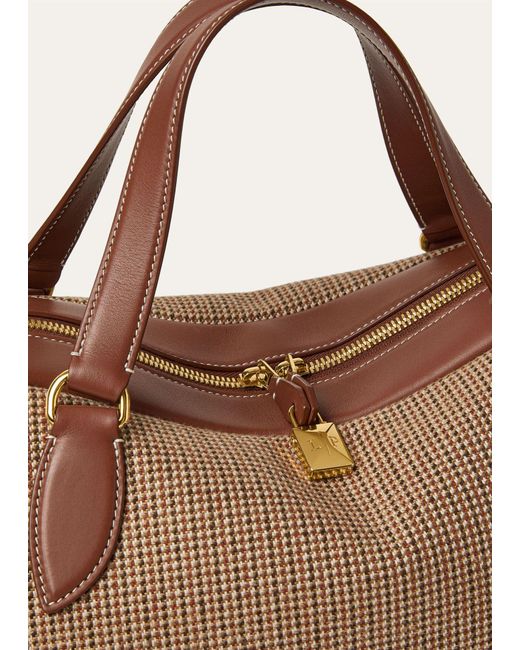 Loro Piana Brown Needle Medium Handbag