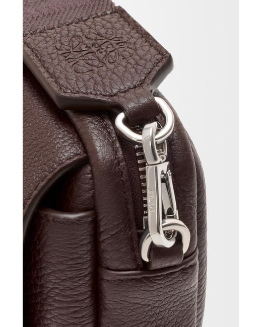 Loewe Brown Small Pebble Logo-Print Grained Shoulder Bag for men