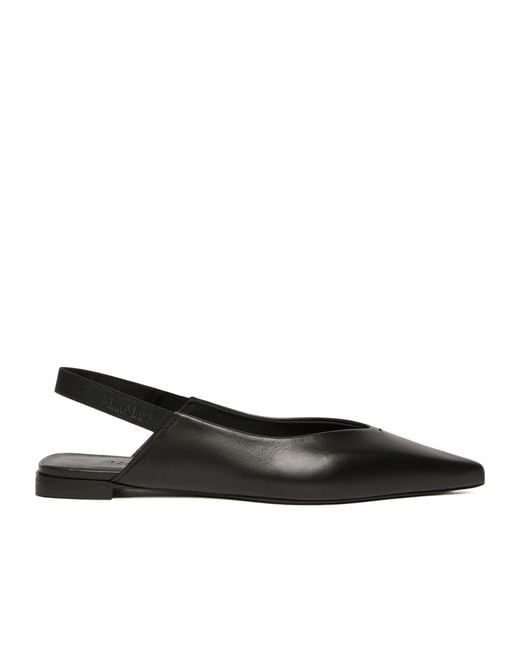 Max Mara Black Open-Toe Flat Sandals
