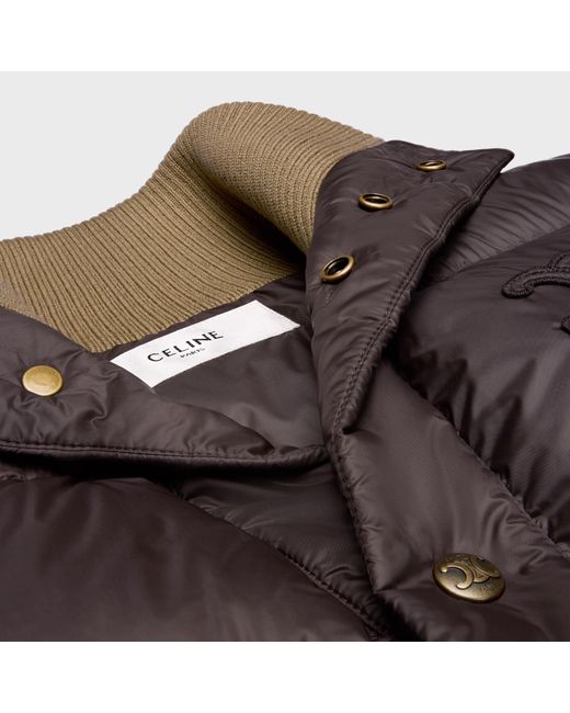 Céline Brown Sleeveless Puffer Jacket