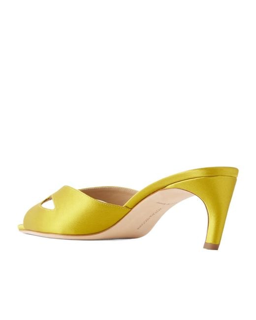 Victoria Beckham Yellow Unique Curved High Heels