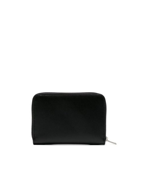 Jil Sander Black Logo Debossed All-Around Zip Wallet for men