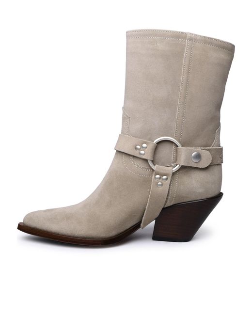 Sonora Boots Gray Low-Heeled Ankle Boots