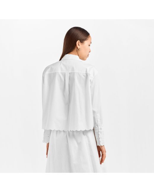 Weekend by Maxmara White Solid Color Long Sleeve Shirt