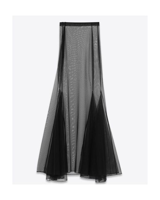Saint Laurent Gray Long Skirt