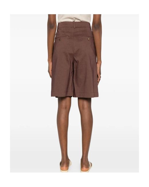 Pinko Brown Tailored Shorts